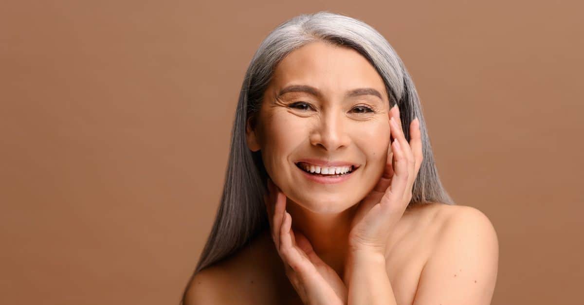 Asian woman's face